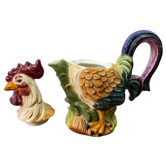 Rooster Teapot Heartfelt Kitchen Creations Vintage 1999 Farmhouse Country Barn - Picture 5 of 16